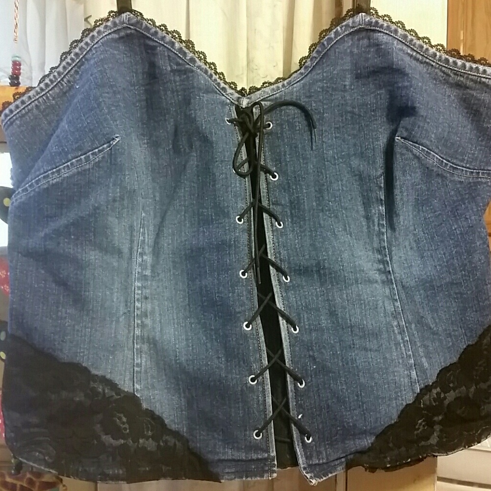 NWOT Venezia plus size Denim  Bustier /Corset